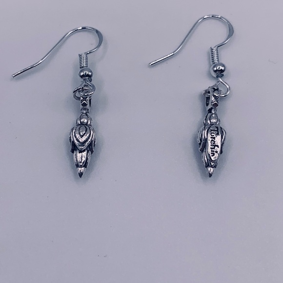 Turchin Lotus Blossom Sterling/Silver Plated French Wire Earrings - Picture 7 of 14